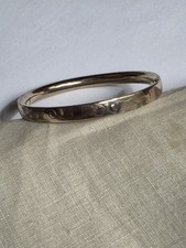 Antique Victorian PC P C Co gold filled hinged bangle baby bracelet engraved