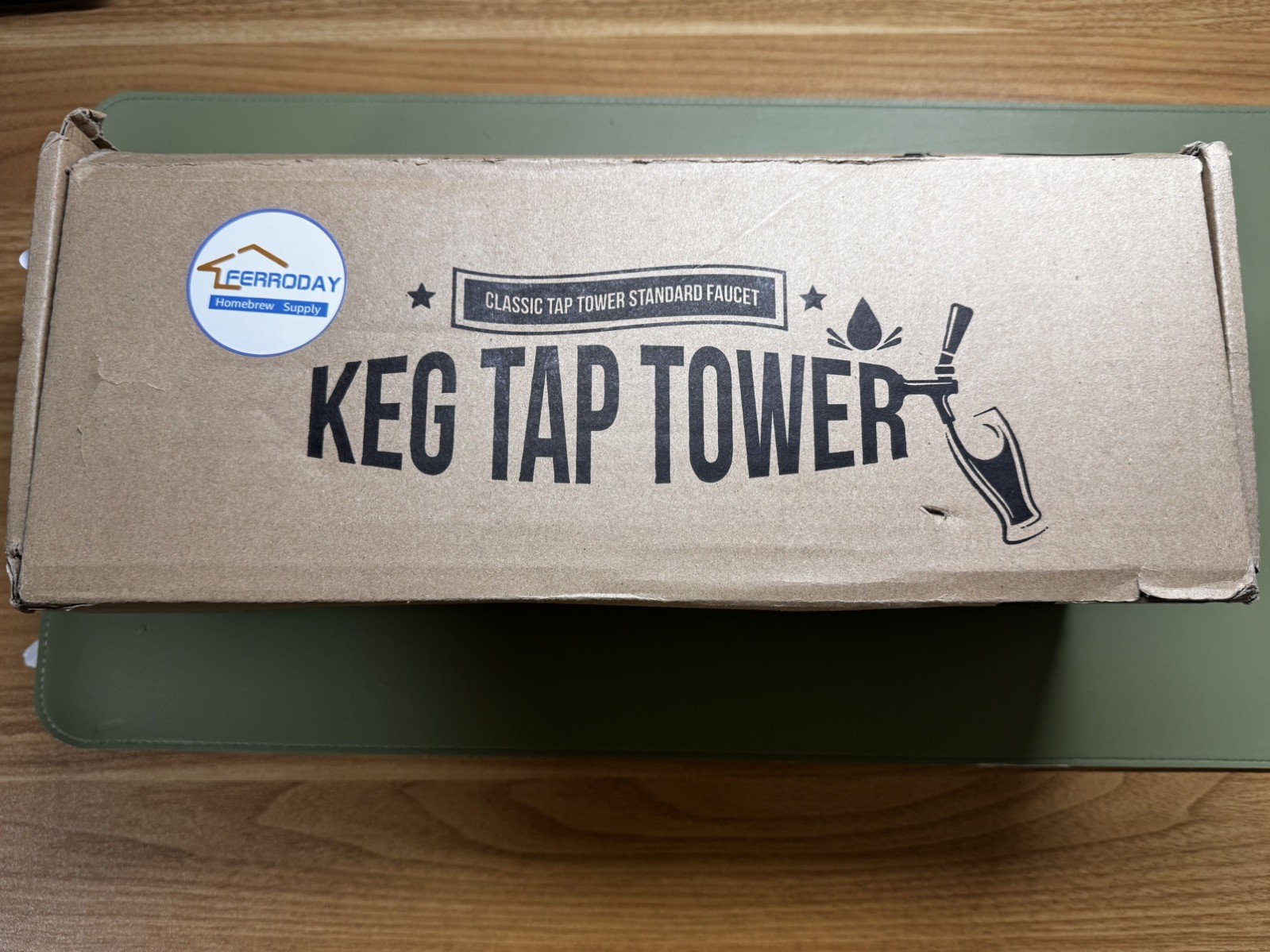 Double Taps Draft Beer Tower Dispenser Stainless Steel Keg Beer Drink Tower