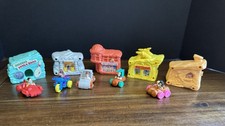 1994 McDonald's Flintstones Happy Meal Vintage Toys Lot 10 Bedrock Houses Cars