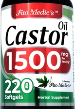 FITO MEDIC'S Lab | Castor Oil Pills |220 Softgels |1500 Mg| Castor Oil Softgels 
