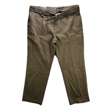 Weatherproof Utility Chino Pants Mens 40x30 Dark Olive Belt Rugged Workwear NWT