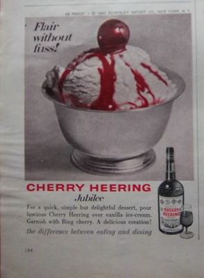 1963 Cherry Heering Ice Cream Jubilee Ad