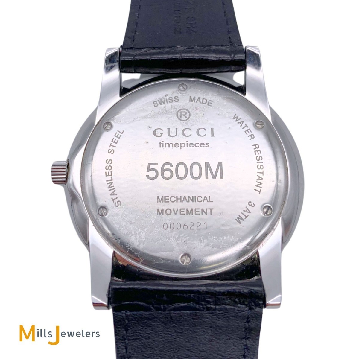 ✨希少✨GUCCI ブラックレザーバンド 時計5600M デイト ✨希少✨GUCCI ブラックレザーバンド 時計5600M デイト