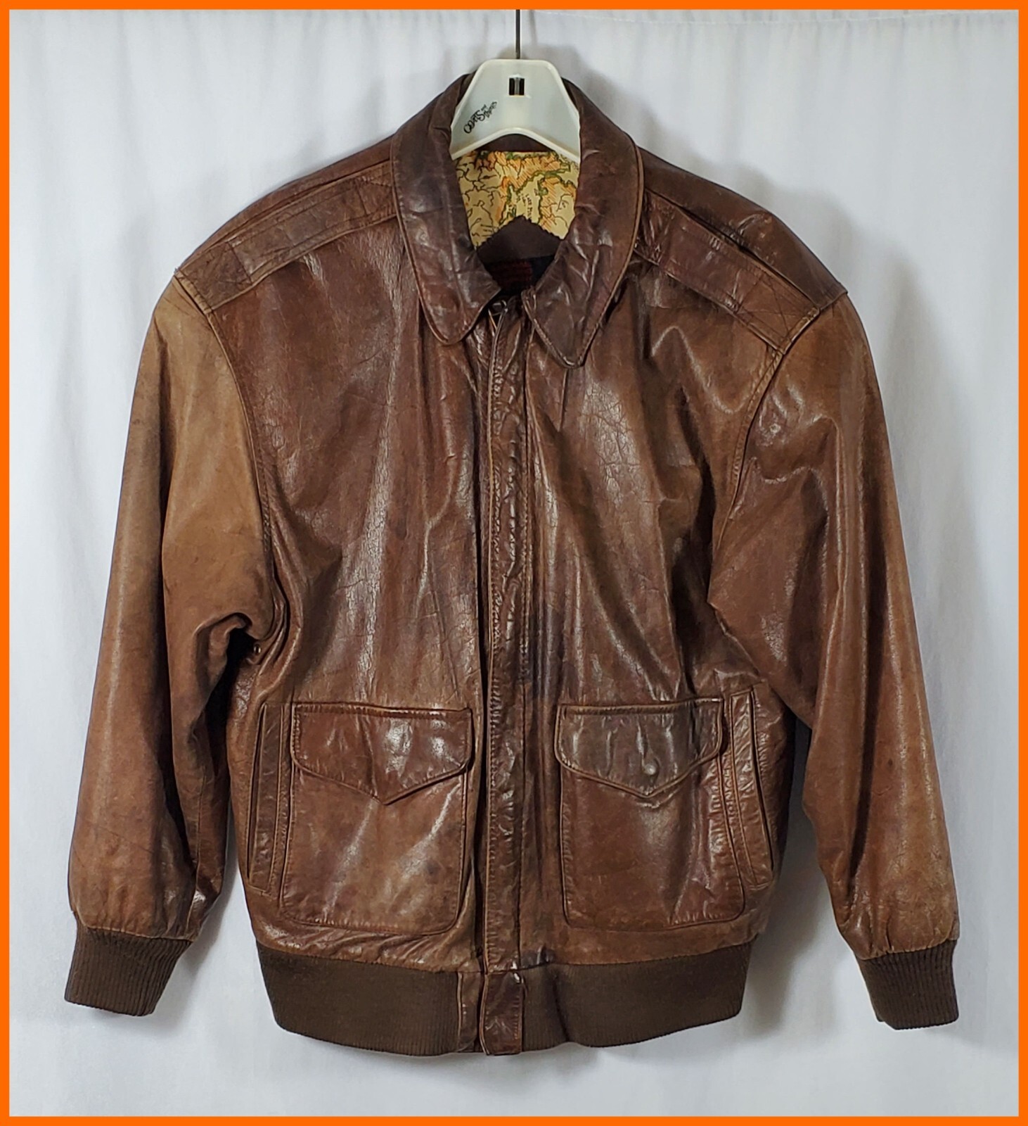 General Clothing Company LTD Leather Bomber Jacket … Gem