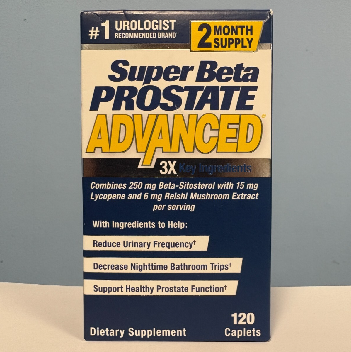 Super Beta Prostate Supplement 120 X 2 = 240 Caplets Total Exp 2027