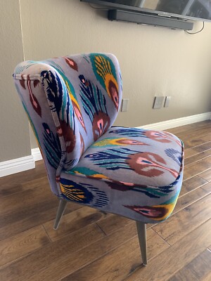 Anthropologie Chair MARIELLE UIKAT Peacock Multicolor | eBay