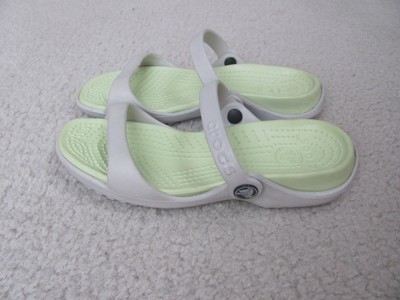 crocs gray and green