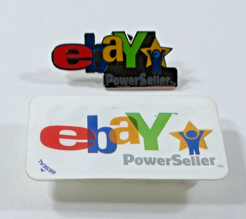 Vintage eBay PowerSeller Pin Rhinestone Chrome Variation Mints HTF Early 2000's - Picture 3 of 4
