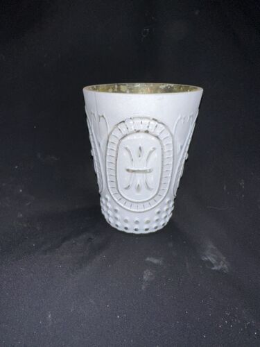 New Pink Zebra Small White Shabby Chic Gold Lining Inside Farmhouse 4.5”x3.5” - Picture 2 of 8