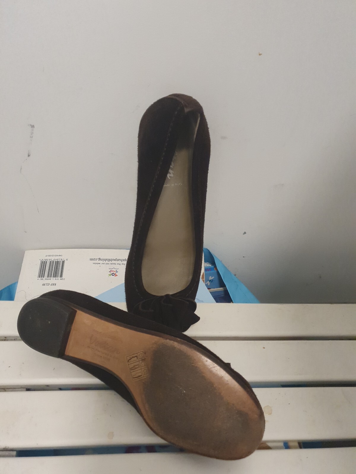 Voltan Italian Designer Deep Brown Suede shoes with tassle UK 5.5 EU 38