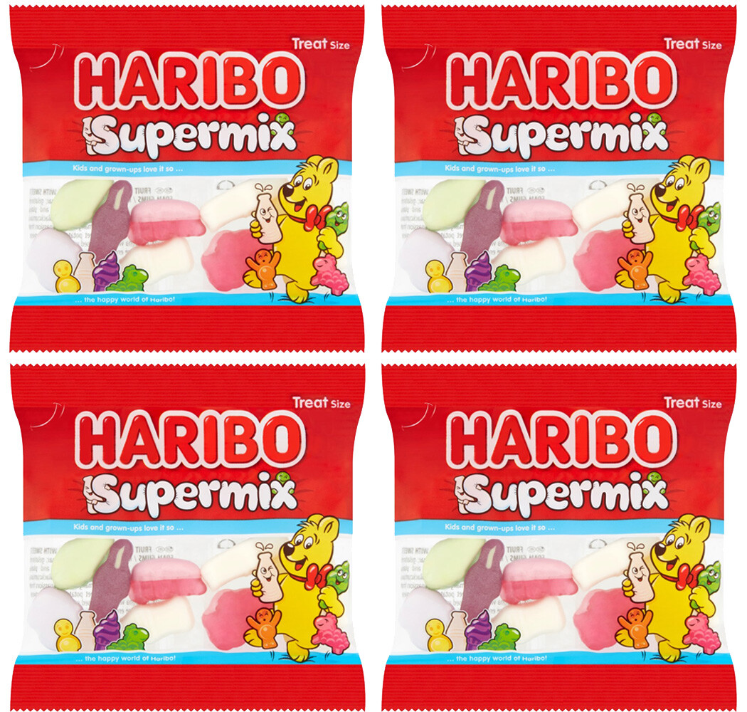 HARIBO Giant STRAWBS, SUPERMIX, STARMIX, TANGFASTICS Treat Bag
