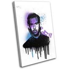 Calvin Harris Grunge Urban Musical SINGLE CANVAS WALL ART Picture Print