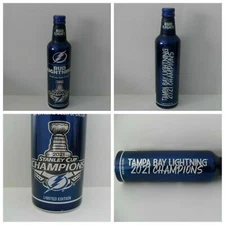 Tampa Bay 2021 Stanley Cup Bud Lightning Bud Light Beer Aluminim Bottle Lim. Ed.