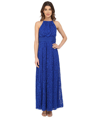 MAGGY LONDON PIN-TUCK DROP WAIST MAXI CASCADE BLUE DRESS sz 6 | eBay UK