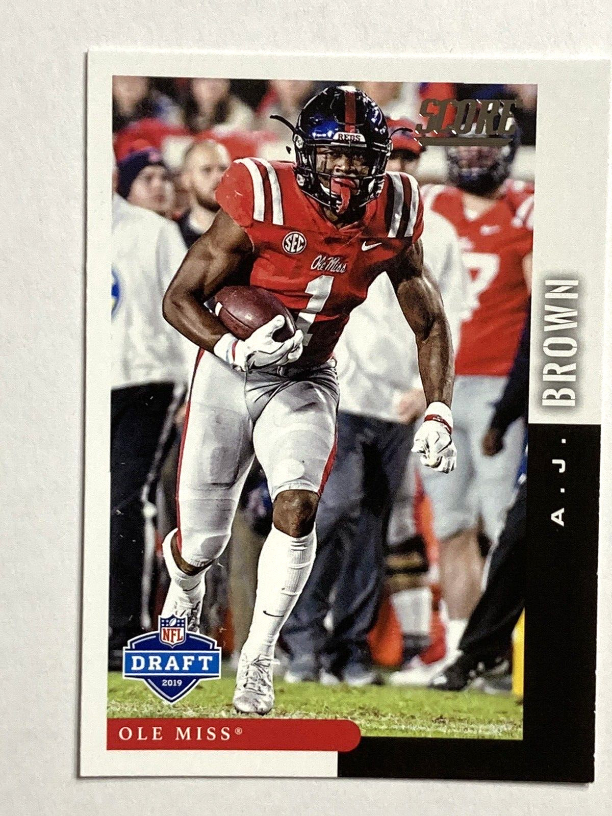 2019 Score AJ Brown Draft Card #DFT-10