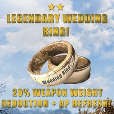 FALLOUT 76 [PC ⭐⭐ LEGENDARY WEDDING RING 20% WEAPON WEIGHT REDUCTION +POWERED