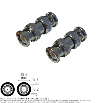 Adapter Coax AV Coaxial Audio Video Connector BNC Male Gender Changer Coupler