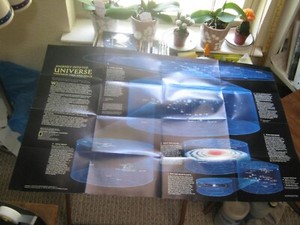 JOURNEY INTO THE UNIVERSE MAP + SKY SURVEY National Geographic June 1983