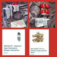 Siemens GDE161.1P Electronic Dampen Actuator + 599 Series Control Valve 10601 -