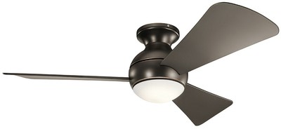 Kichler 330151 Sola 44" 3 Blade LED Ceiling Fan - Bronze ...