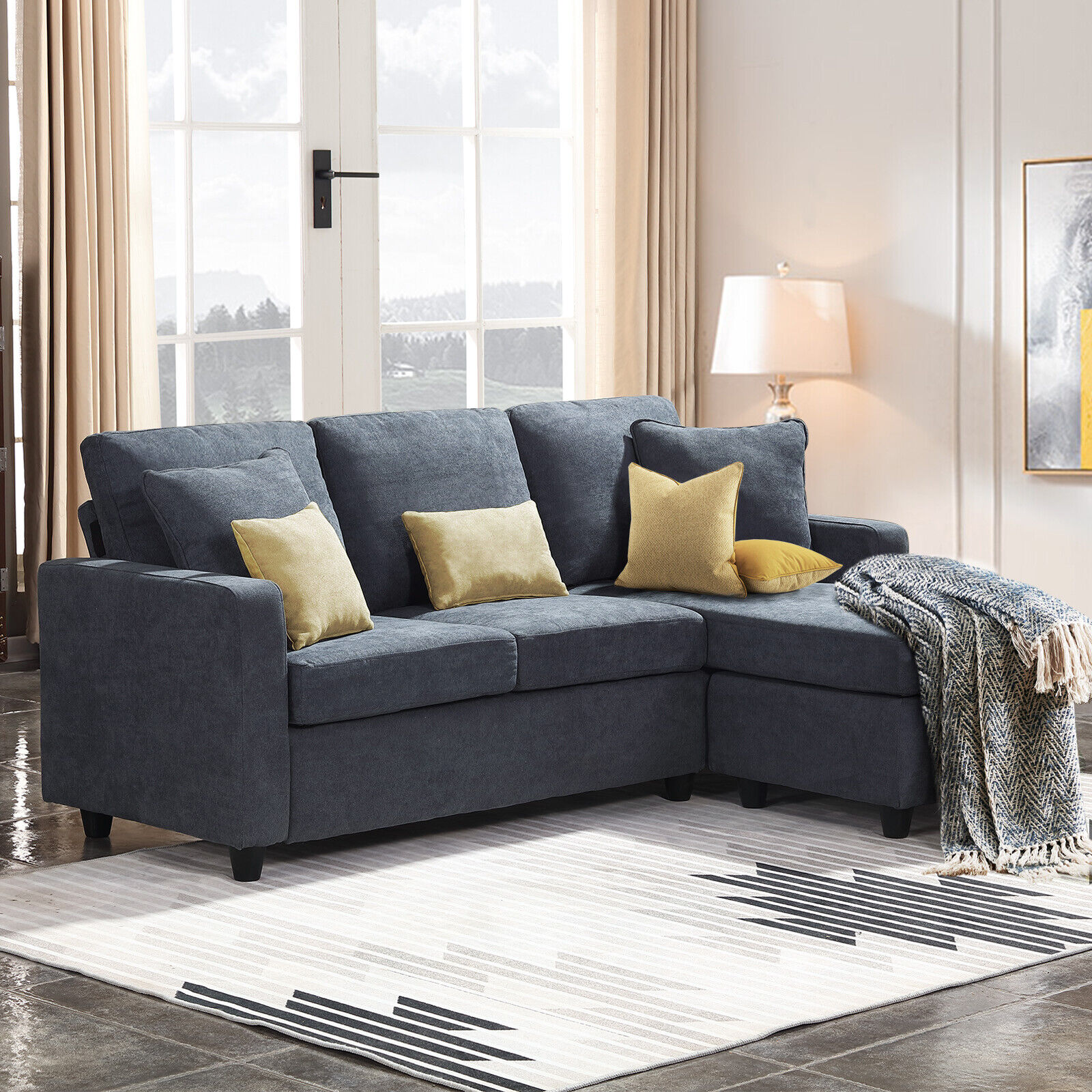 Modular Sectional Sofa for Small Space Multifunctional Sofa Couches with Chaise