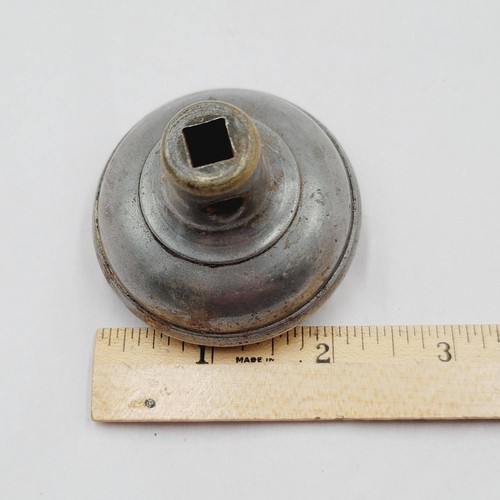 Vintage SINGLE Ringed Steel Doorknob Salvage Door Hardware 2.25" (201) - Picture 8 of 9