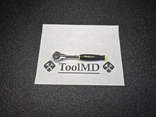 Snap-on Tools HI VIS YELLOW 3/8 Drive Compact Round Head Swivel Ratchet FHCNF72