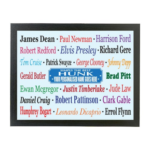 Personalisiert Simply the Best HUNK IHR NAME Kissen Laptop Schoß Abendessen Tablett Geschenk - Bild 2 von 2