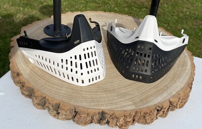 2 Exclusive NEW JT Proflex Black White Bottoms W Chinstrap Paintball Mask Goggle