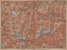 ALPI GRAIAN ALPS. Aosta Val d'Isère Tignes La Thuile Gran Paradiso 1899 map