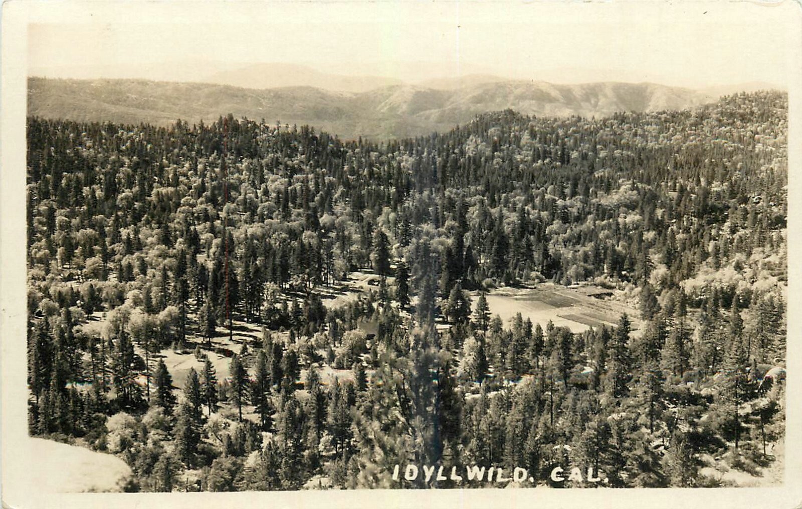1920s Idyllwild California Aerial View Postcard RPPC 24-12395