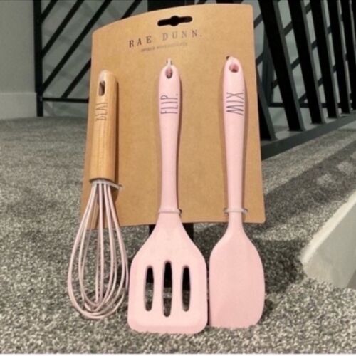 NEW Rae Dunn Pink 3piece kitchen mini gadget set
