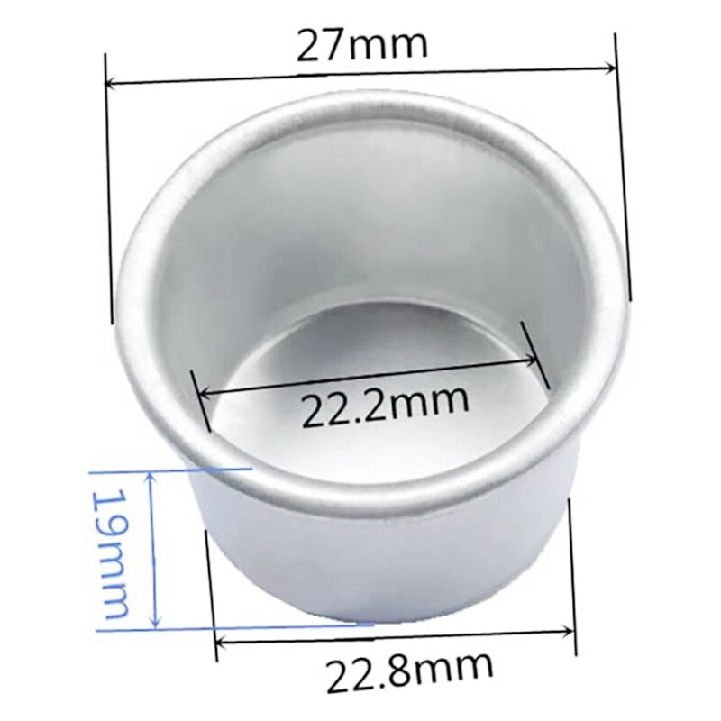 100Pcs Metal Candle Inserts, Candlestick Holder Cup Metal Candle Cups