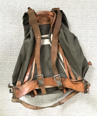 Original Swedish Army WW1 WW2 RUCKSACK BACKPACK RUCK W FRAME