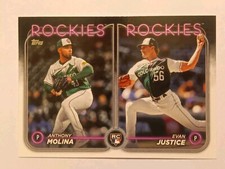 2024 Topps Update ⭐Rookie Combos⭐ #US270 Anthony Molina, Evan Justice Rockies 