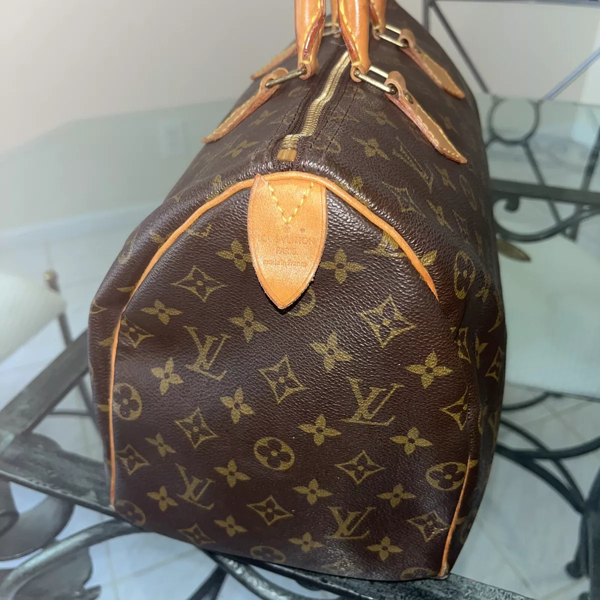 Authentic Louis Vuitton Monogram Speedy 35 Hand Bag Purse MB 0012