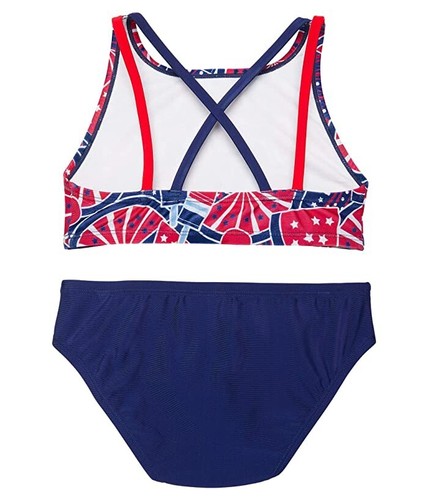 Speedo 3027 Kids Printed Strappy Bikini Set (Big Kids) Size 16 - Picture 2 of 2