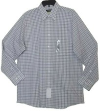 Chaps Wrinkle Free Flex Mulberry Plaid Dress Shirt Men's Size 16 Arm 32/33 New