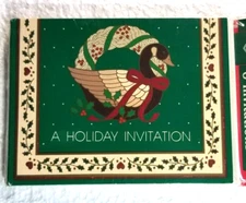 Holiday Party Invitations Ambassador Hallmark 8 Count + Envelopes Sealed Vintage