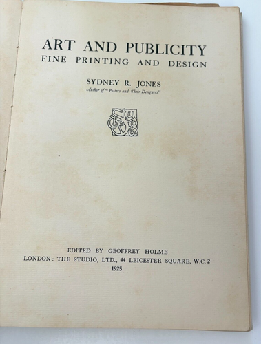 "The Studio" 1925 Paperback Book "Art & Publicity" Fine Printing & Design * - Picture 3 of 15