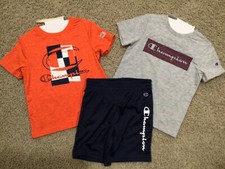New Boy s Orange, Gray, Blue Champion 3 pc shorts set size 5
