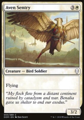 MTG Magic the Gathering Aven Sentry (3/296) Dominaria NM