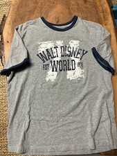 Walt Disney World Parks Est. 1971 Men's Gray Ringer T-Shirt Vintage Look Size L