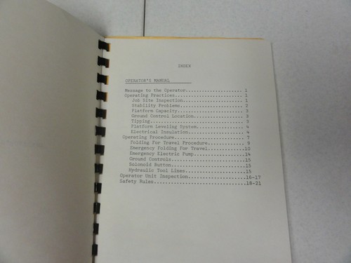 Teco Vanguard Aerial Device Operating Instructions Manual 3-77 - Picture 3 of 4