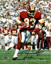 Ricky Sanders Autographed 8x10 Washington Redskins Hail To The Redskins Inscript