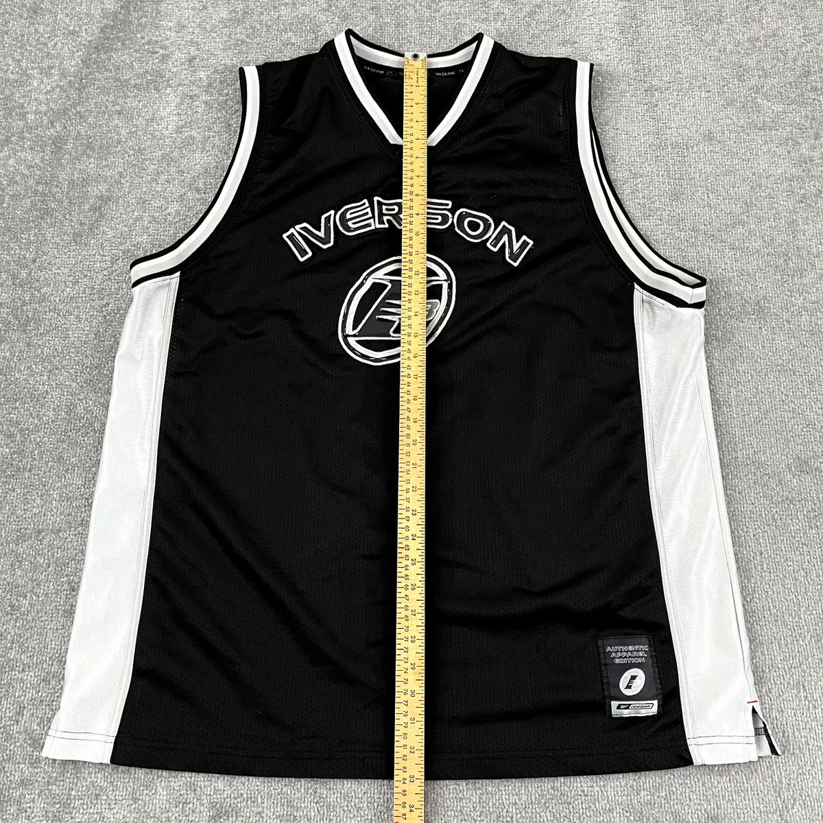Reebok SIXERS IVERSON 3番 ユニフォーム XL 黒 赤 Authentic Large Black Reebok Allen Iverson #3 I3 Apparel