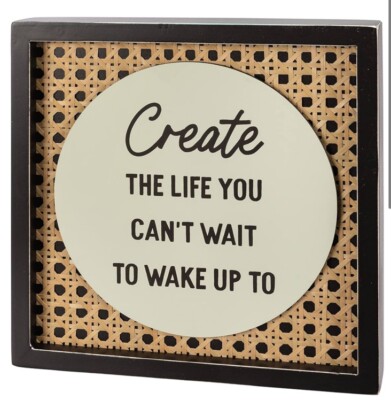 Boho Box Sign Home Decor  create The Life You Can t Wait To Wake Up To 
