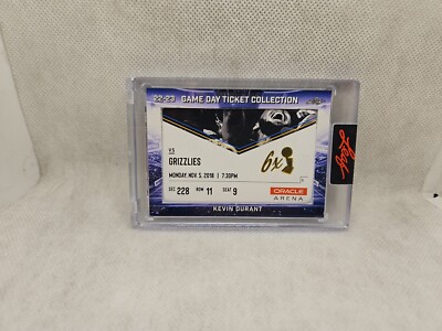2022-23 Leaf Game Day Ticket Collection Kevin Durant Game Vs GRIZZLIES GSW