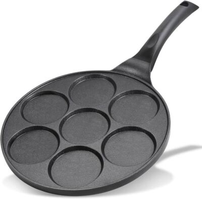 Pfannkuchen Pfanne 7 Loch,  27 cm Pancake Pfanne Spiegelei Eierpfanne Bratpfanne