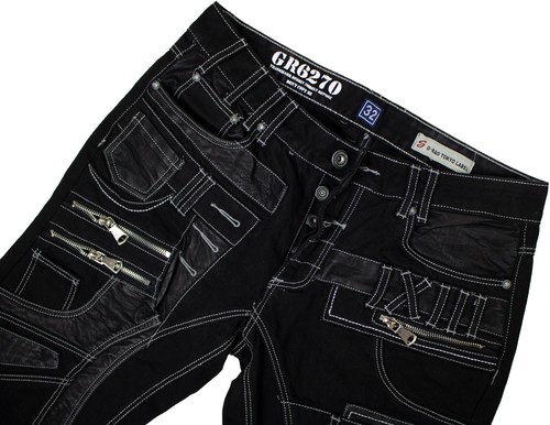 Pantalones vaqueros para hombre modelos elegantes pantalones vaqueros lavados en azul o negro - Imagen 38 de 38